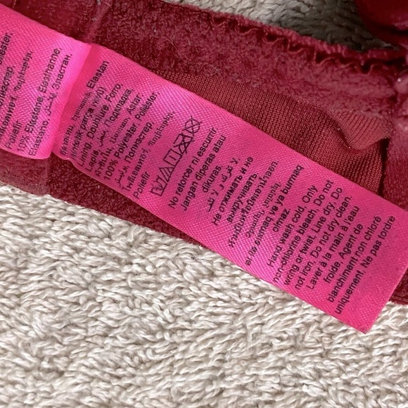 LA Senza Red Lace Beyond Sexy Classic Plunge Bra 38D - Picture 8 of 14